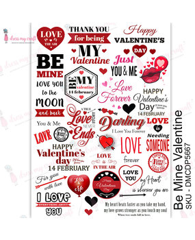 Dress My Craft Transfer Me Be Mine Valentine (DMCDP5667) (OUTLET)