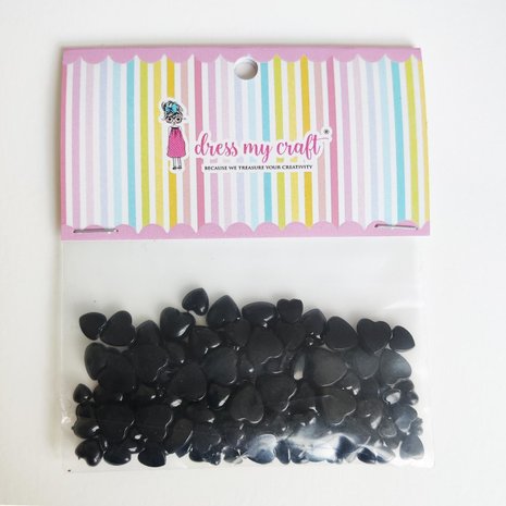 Dress My Craft Droplets Black Heart Assorted 8g (DMCFA5112) (OUTLET)