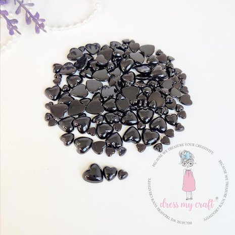 Dress My Craft Droplets Black Heart Assorted 8g (DMCFA5112) (OUTLET)