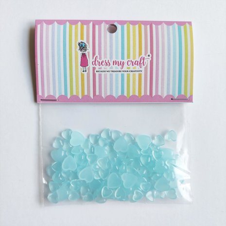 Dress My Craft Droplets Heart Pastel Blue Assorted 8g (DMCFA5145) (OUTLET)