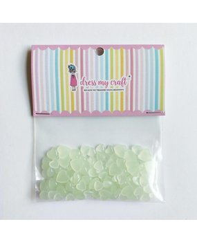 Dress My Craft Droplets Heart Pastel Green Assorted 8g (DMCFA5156) (OUTLET)