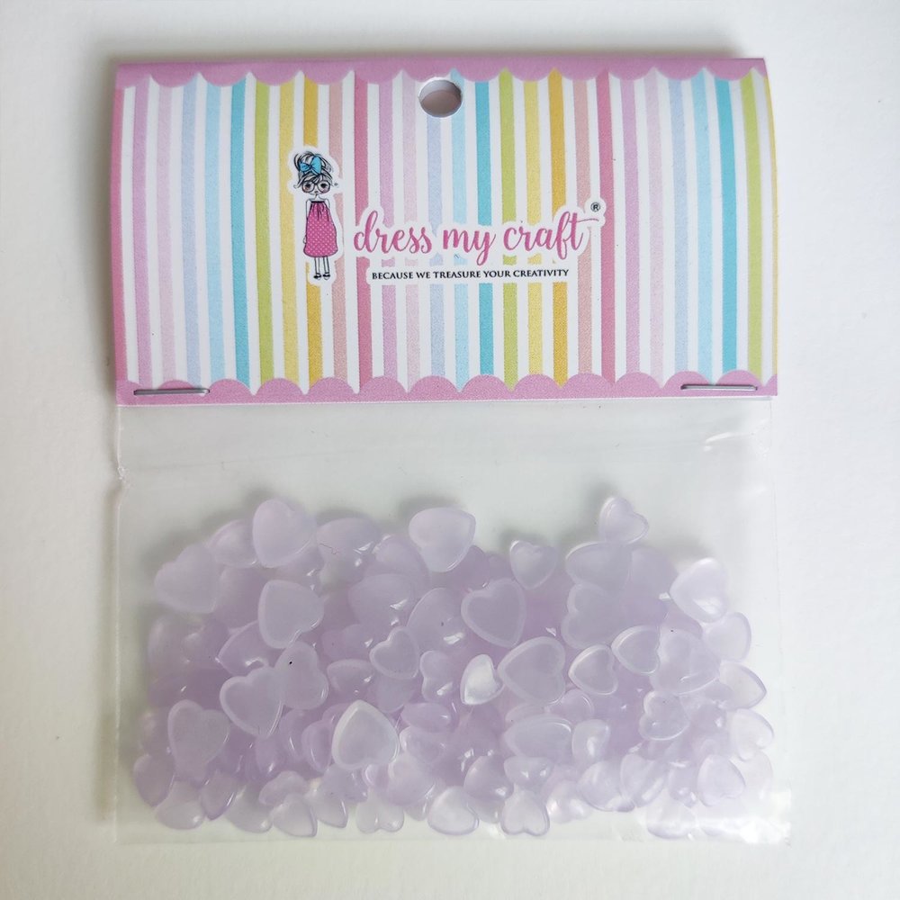 Dress My Craft Droplets Heart Pastel Lilac Assorted 8g (DMCFA5167) (OUTLET)