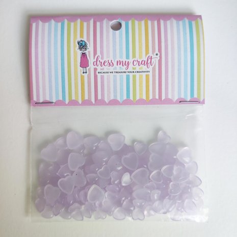 Dress My Craft Droplets Heart Pastel Lilac Assorted 8g (DMCFA5167) (OUTLET)