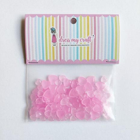 Dress My Craft Droplets Heart Pastel Pink Assorted 8g (DMCFA5134) (OUTLET)