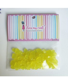 Dress My Craft Droplets Heart Pastel Yellow Assorted 8g (DMCFA5123) (OUTLET)