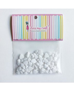 Dress My Craft Droplets Heart Snow White Assorted 8g (DMCFA5178) (OUTLET)