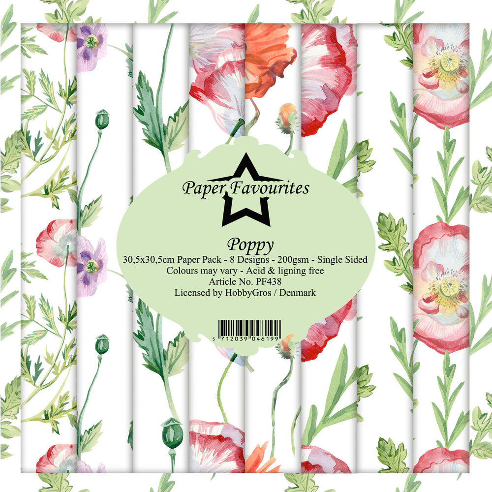 Paper Favourites Poppy 12x12 Inch Paper Pack (PF438) (DISCONTINUED) Paper Favourites Poppy 12x12 Inch Paper Pack (PF438) (DISCONTINUED)