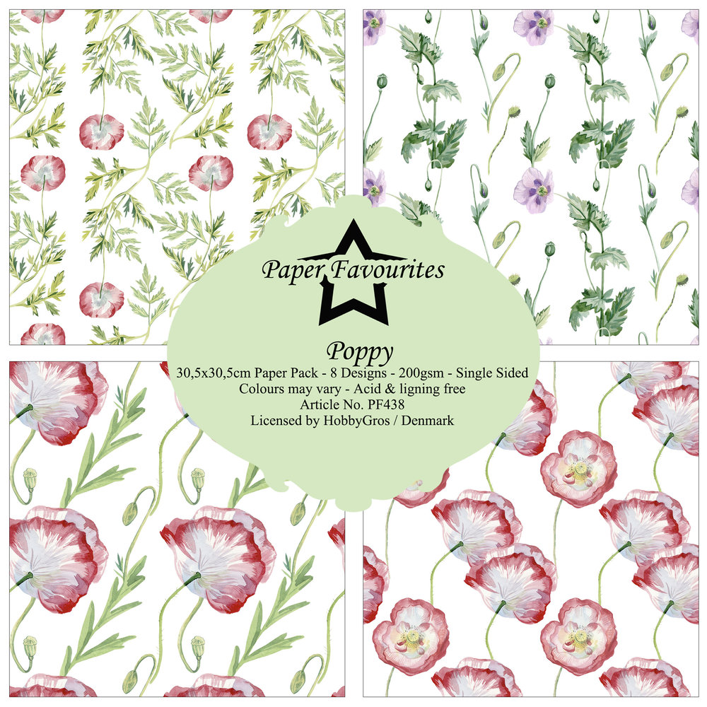 Paper Favourites Poppy 12x12 Inch Paper Pack (PF438) (DISCONTINUED) Paper Favourites Poppy 12x12 Inch Paper Pack (PF438) (DISCONTINUED)