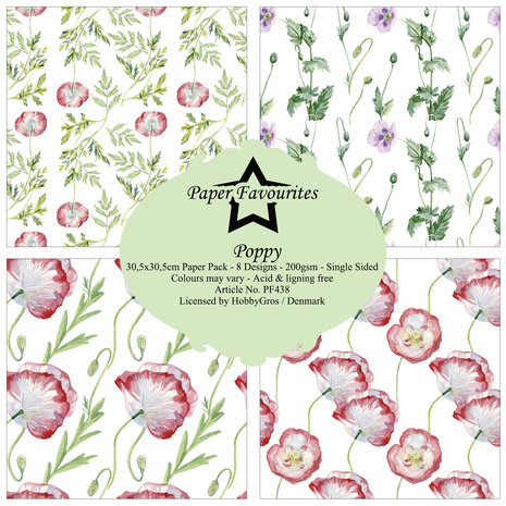 Paper Favourites Poppy 12x12 Inch Paper Pack (PF438) (DISCONTINUED) Paper Favourites Poppy 12x12 Inch Paper Pack (PF438) (DISCONTINUED)