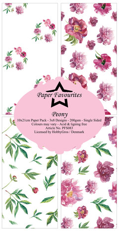 Paper Favourites Peony Slim Paper Pack (PFS083) (OUTLET)