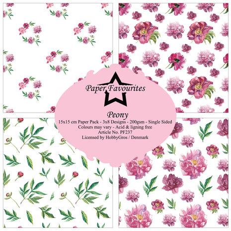 Paper Favourites Peony 6x6 Inch Paper Pack (PF237) (OUTLET)