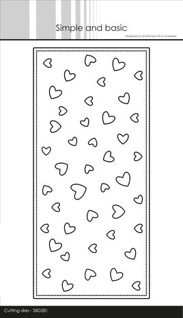 Simple and Basic Slimcard Lots of Hearts Cutting Dies (SBD281) (DISCONTINUED)