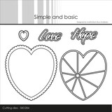 Simple and Basic Patchwork Heart w/ Scalloped Edge Cutting Dies (SBD284) (DISCONTINUED)