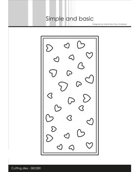 Simple and Basic Mini Slimcard Lots of Hearts Cutting Dies (SBD280) (DISCONTINUED)