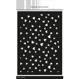 Simple and Basic Lots of Hearts Stencil (SBM001) (DISCONTINUED)