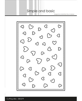 Simple and Basic A6 Lots of Hearts Cutting Dies (SBD279) (DISCONTINUED)
