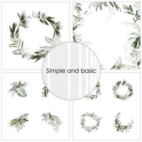 Simple and Basic Green Softness 12x12 Inch Paper Pack (SBP714) (DISCONTINUED)