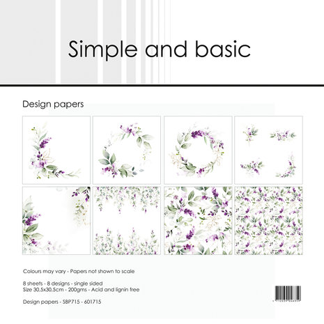 Simple and Basic Lavender Spirit 12x12 Inch Paper Pack (SBP715) (DISCONTINUED)