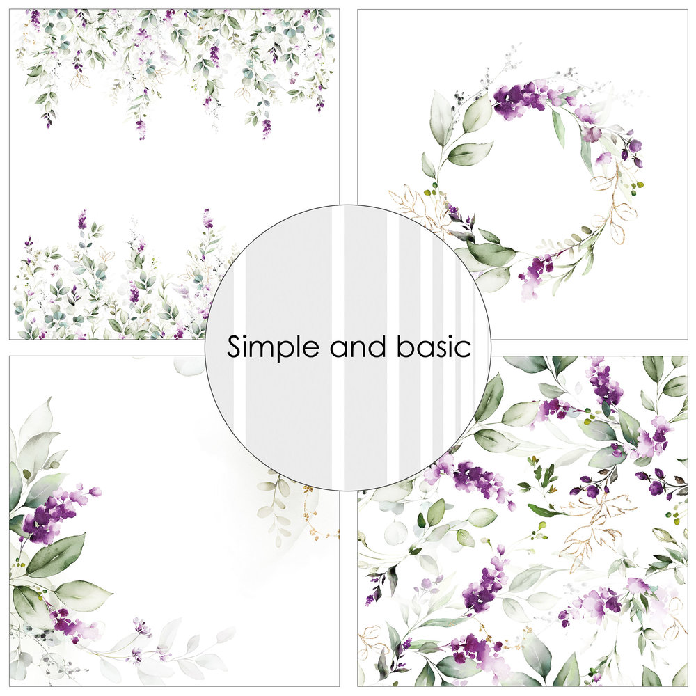 Simple and Basic Lavender Spirit 12x12 Inch Paper Pack (SBP715) (DISCONTINUED)