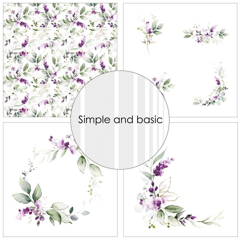 Simple and Basic Lavender Spirit 12x12 Inch Paper Pack (SBP715) (DISCONTINUED)