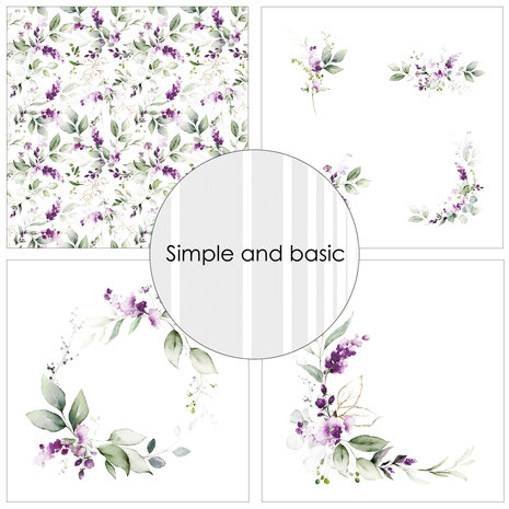 Simple and Basic Lavender Spirit 12x12 Inch Paper Pack (SBP715) (DISCONTINUED)