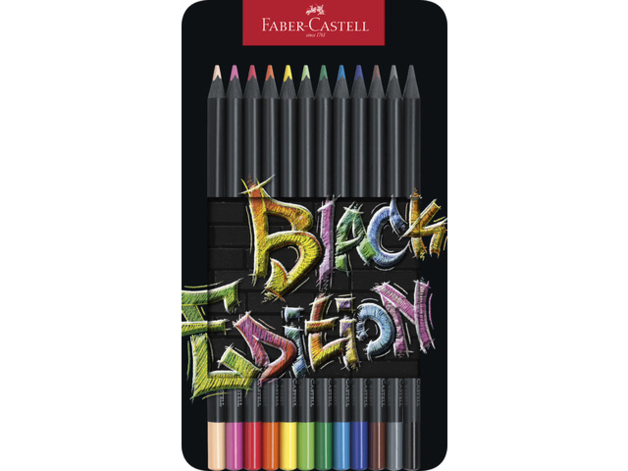 Faber Castell Black Edition Colour Pencils Tin (12pcs) (FC-116413) Faber Castell Black Edition Colour Pencils Tin (12pcs) (FC-116413)