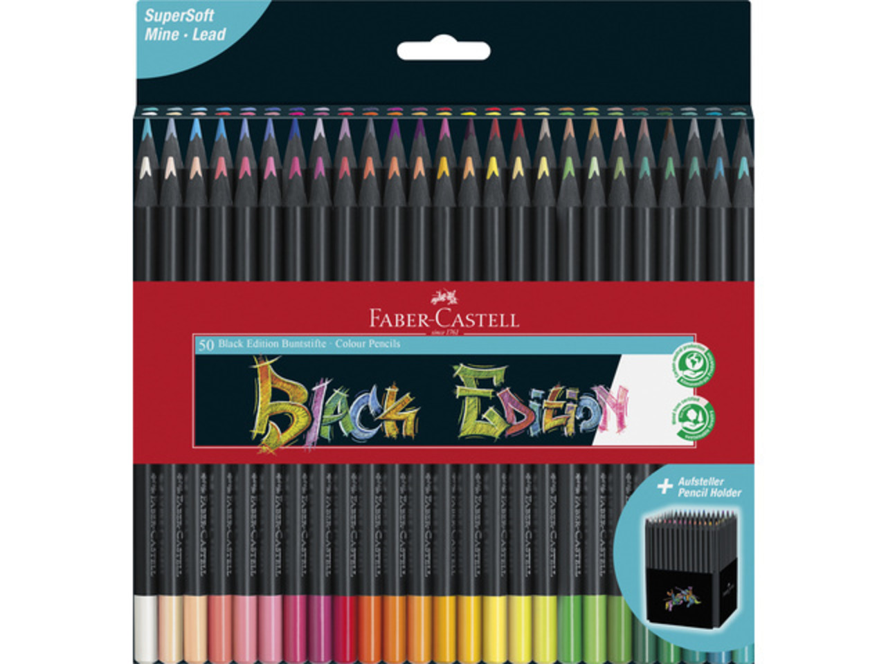 Faber Castell Black Edition Colour Pencils Box (50pcs) (FC-116450) Faber Castell Black Edition Colour Pencils Box (50pcs) (FC-116450)