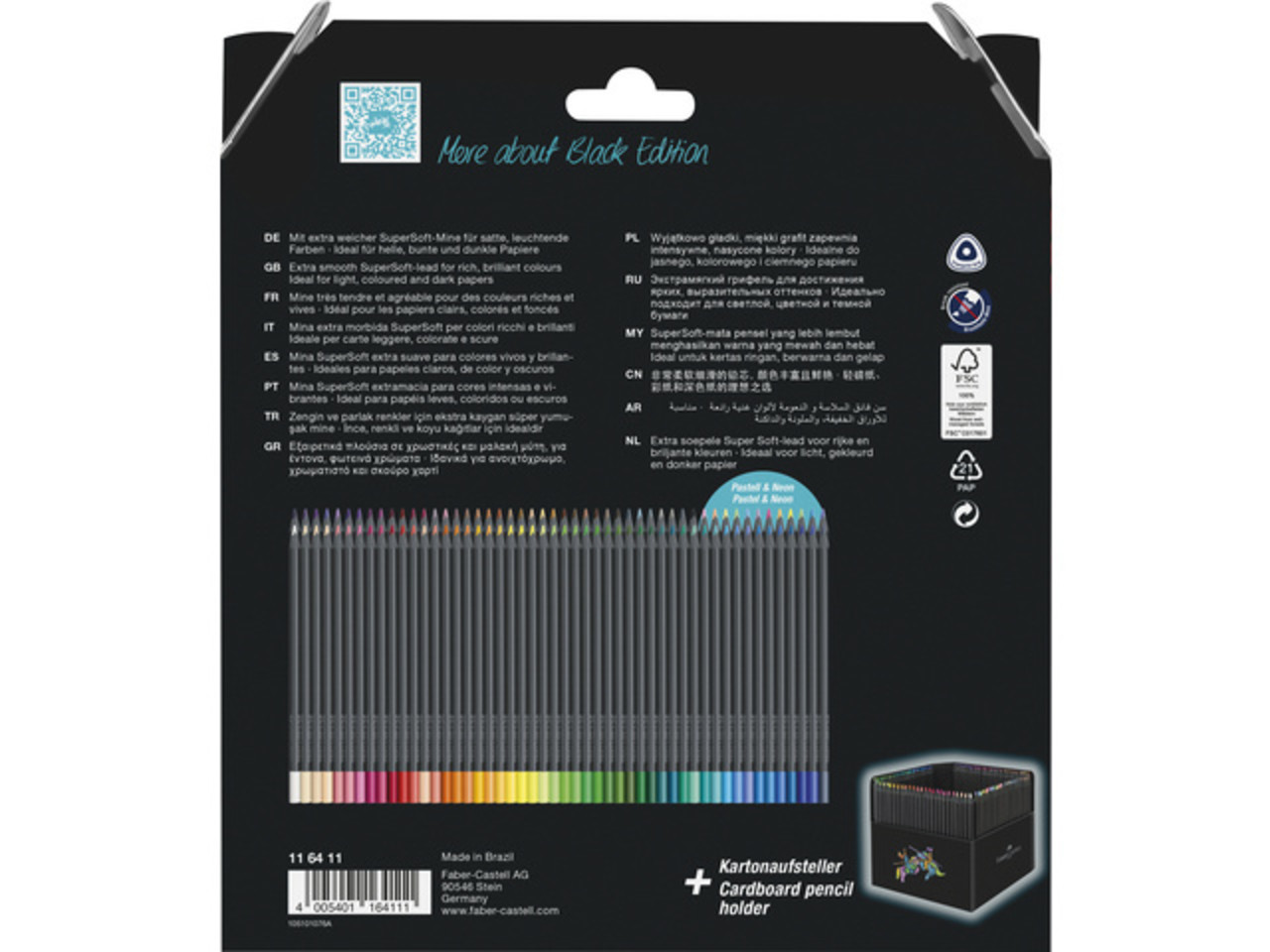 Faber Castell Black Edition Colour Pencils Box (100pcs) (FC-116411) Faber Castell Black Edition Colour Pencils Box (100pcs) (FC-116411)