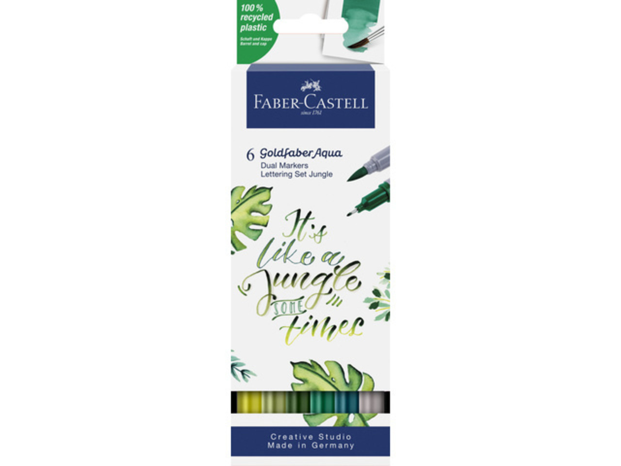 Faber Castell Goldfaber Aqua Dual Markers Jungle (6pcs) (FC-164519) (DISCONTINUED) Faber Castell Goldfaber Aqua Dual Markers Jungle (6pcs) (FC-164519) (DISCONTINUED)
