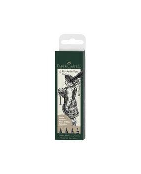 Faber Castell Pitt Artist Pens Black 1.5/C/B/FM (4pcs) (FC-167153) Faber Castell Pitt Artist Pens Black 1.5/C/B/FM (4pcs) (FC-167153)