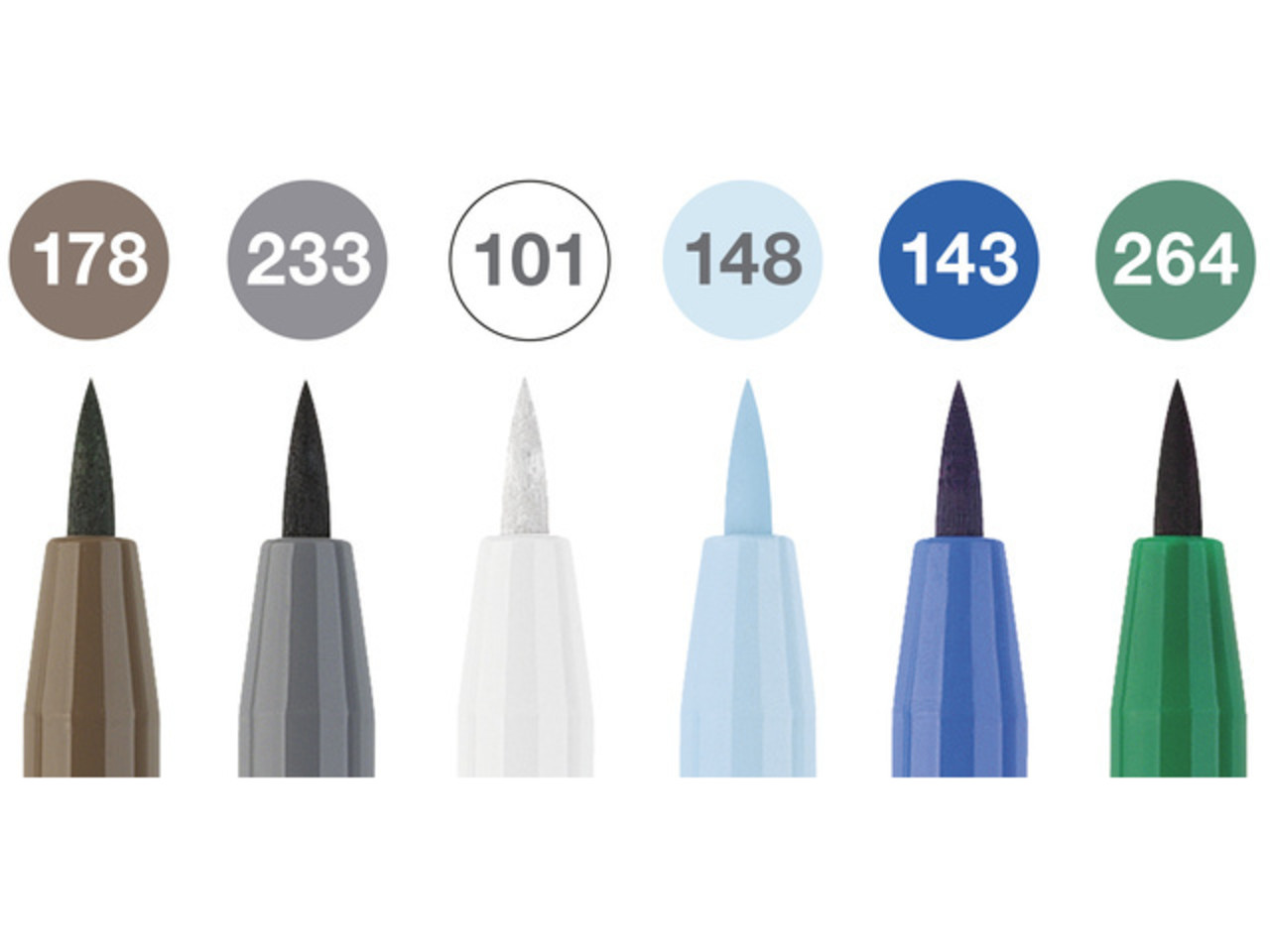 Faber Castell Pitt Artist Pen Brush Winterlude (6pcs) (FC-167176) (DISCONTINUED) Faber Castell Pitt Artist Pen Brush Winterlude (6pcs) (FC-167176) (DISCONTINUED)