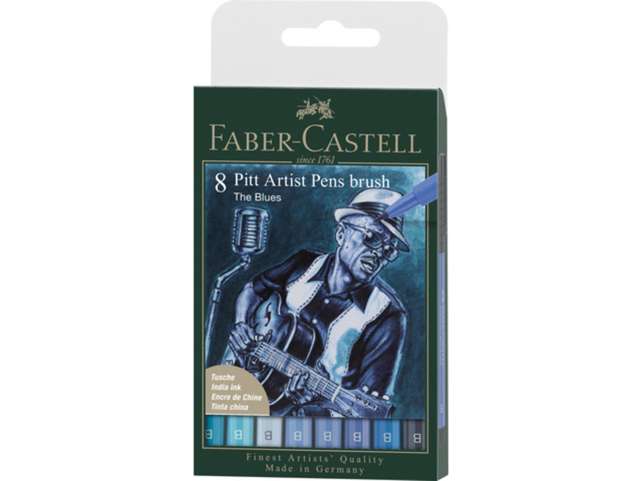 Faber Castell Pitt Artist Pen Brush The Blues (8pcs) (FC-167173) (DISCONTINUED)