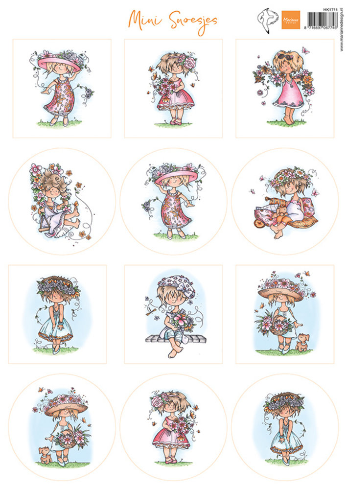Marianne Design Decoupage A4 Sheet Hetty's Mini's Summer Snoesjes (HK1711) (DISCONTINUED) Marianne Design Decoupage A4 Sheet Hetty's Mini's Summer Snoesjes (HK1711) (DISCONTINUED)