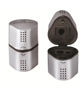 Faber Castell Puntenslijper GRIP 2001 Trio Zilver (FC-183800)