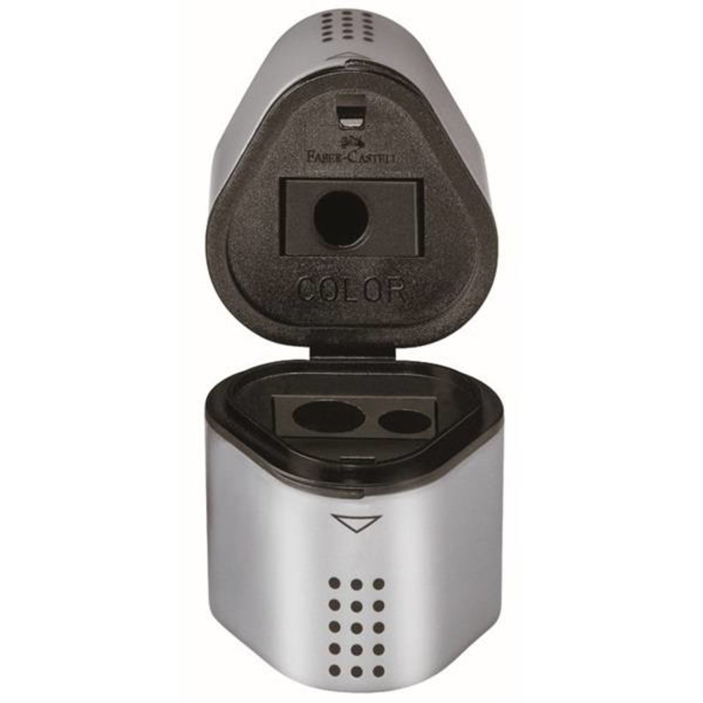 Faber Castell Puntenslijper GRIP 2001 Trio Zilver (FC-183800) Faber Castell Puntenslijper GRIP 2001 Trio Zilver (FC-183800)