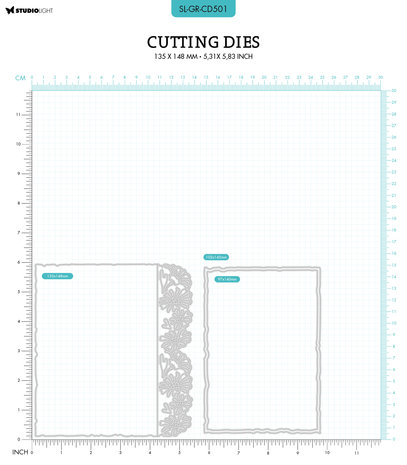 Studio Light Floral Card Grunge Dies (SL-GR-CD501) (OUTLET) Studio Light Floral Card Grunge Dies (SL-GR-CD501) (OUTLET)