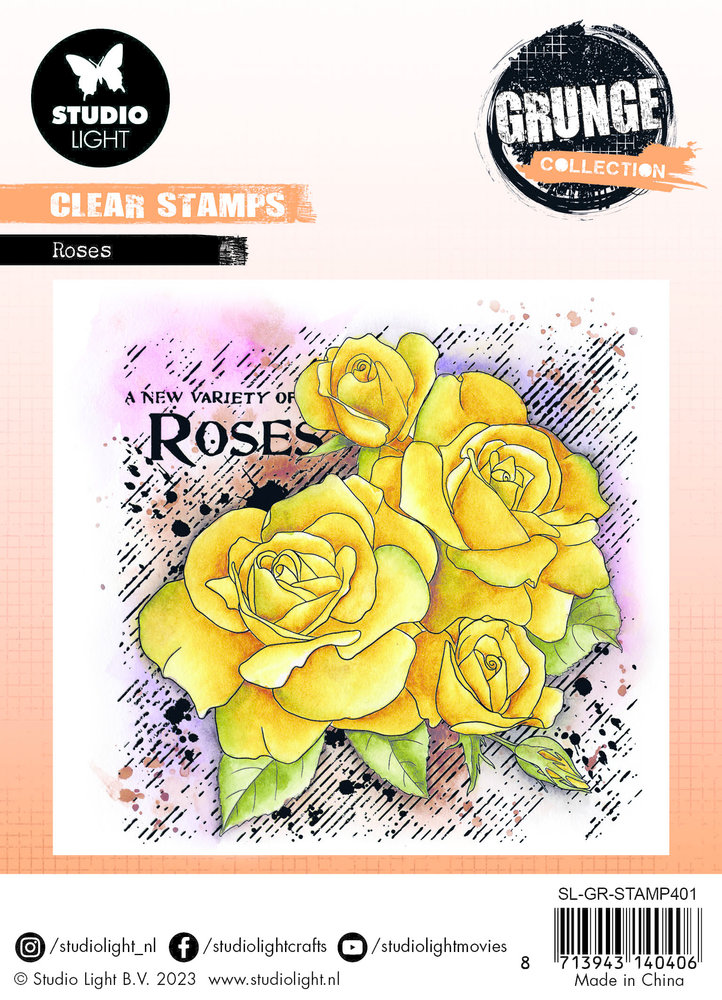 Studio Light Roses Grunge Stamps (SL-GR-STAMP401) (OUTLET) Studio Light Roses Grunge Stamps (SL-GR-STAMP401) (OUTLET)