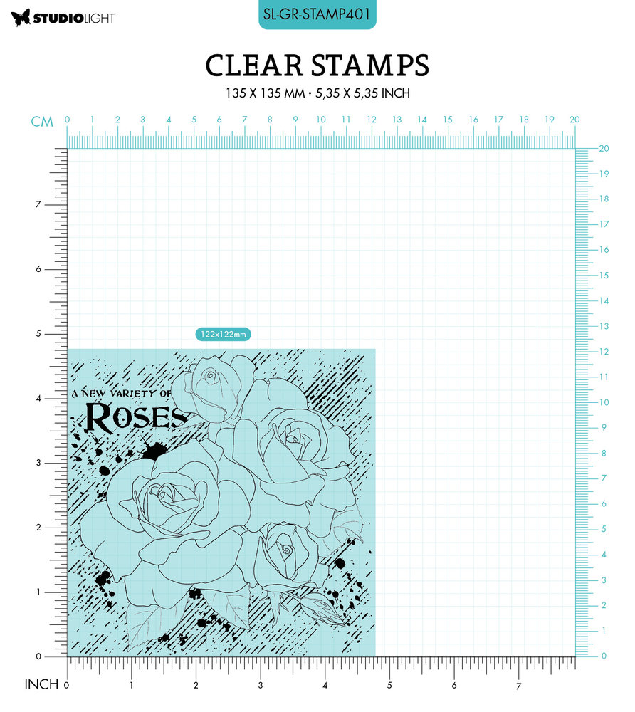 Studio Light Roses Grunge Stamps (SL-GR-STAMP401) (OUTLET) Studio Light Roses Grunge Stamps (SL-GR-STAMP401) (OUTLET)