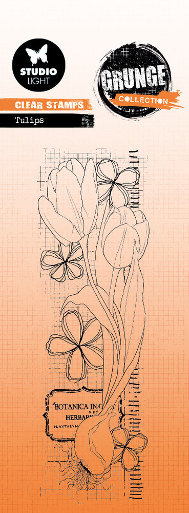 Studio Light Tulips Grunge Stamps (SL-GR-STAMP394) (OUTLET)