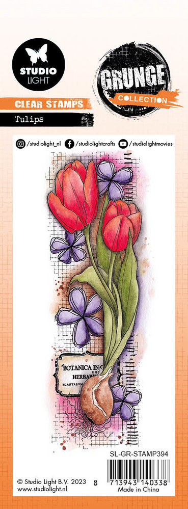 Studio Light Tulips Grunge Stamps (SL-GR-STAMP394) (OUTLET)