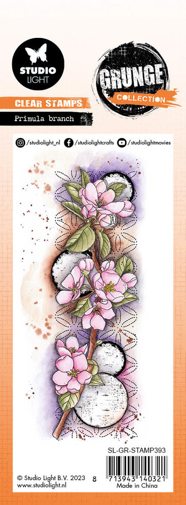 Studio Light Primula Branch Grunge Stamps (SL-GR-STAMP393) (OUTLET) Studio Light Primula Branch Grunge Stamps (SL-GR-STAMP393) (OUTLET)