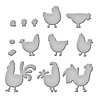 Spellbinders Spring Chicken Etched Dies (S6-209) (OUTLET) Spellbinders Spring Chicken Etched Dies (S6-209) (OUTLET)