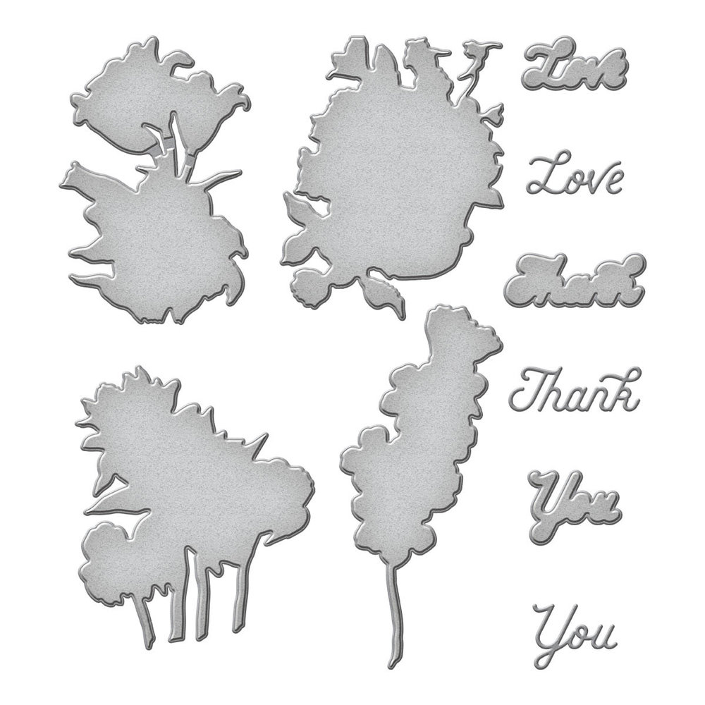 Spellbinders Inked Blooms Etched Dies (S5-581) (OUTLET)