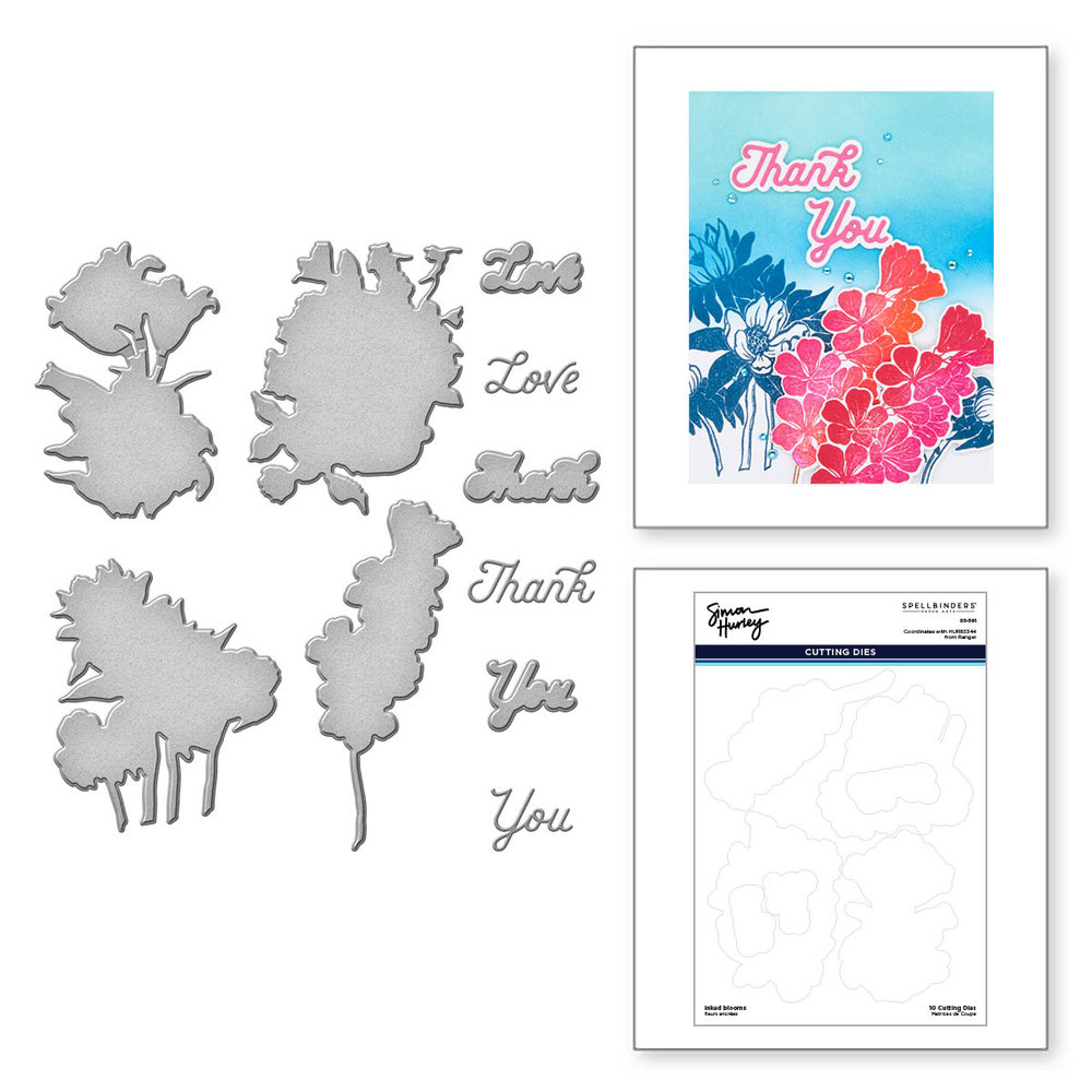 Spellbinders Inked Blooms Etched Dies (S5-581) (OUTLET)