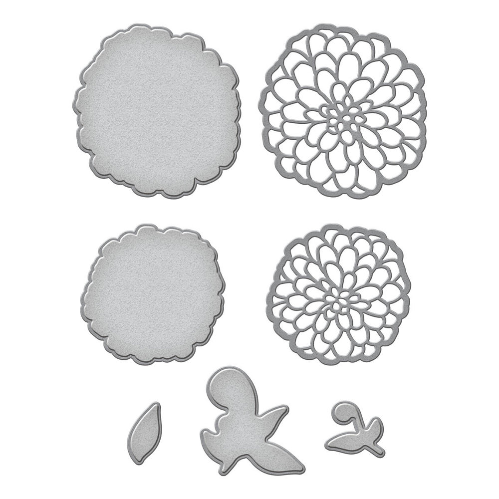 Spellbinders Darling Dahlias Etched Dies (S3-470) (OUTLET) Spellbinders Darling Dahlias Etched Dies (S3-470) (OUTLET)