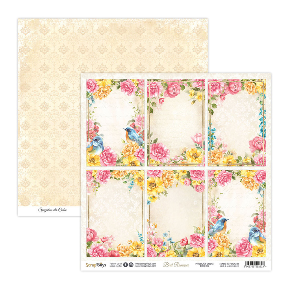 ScrapBoys Bird Romance 12x12 Inch Paper Pack (BIRO-08) (DISCONTINUED) ScrapBoys Bird Romance 12x12 Inch Paper Pack (BIRO-08) (DISCONTINUED)