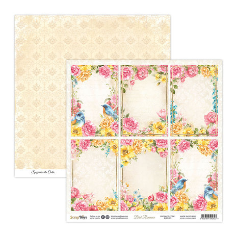 ScrapBoys Bird Romance 12x12 Inch Paper Pack (BIRO-08) (DISCONTINUED) ScrapBoys Bird Romance 12x12 Inch Paper Pack (BIRO-08) (DISCONTINUED)