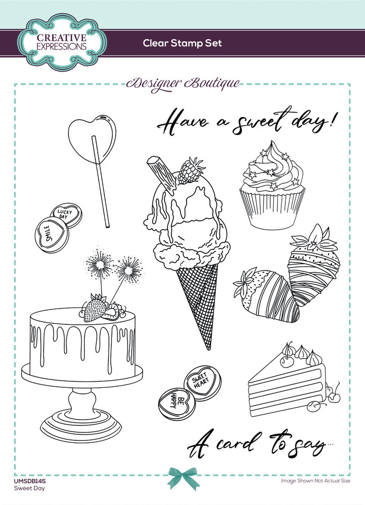 Creative Expressions Designer Boutique Clear Stamp A5 Sweet Day (UMSDB145) (OUTLET)