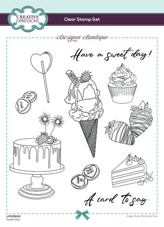 Creative Expressions Designer Boutique Clear Stamp A5 Sweet Day (UMSDB145) (OUTLET)
