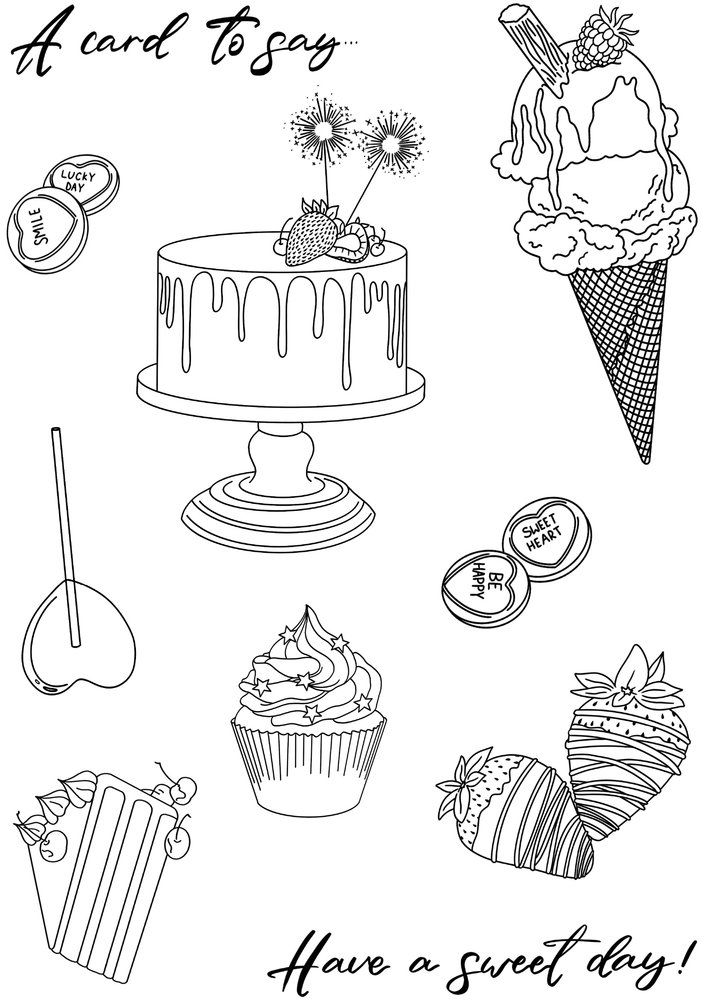 Creative Expressions Designer Boutique Clear Stamp A5 Sweet Day (UMSDB145) (OUTLET)